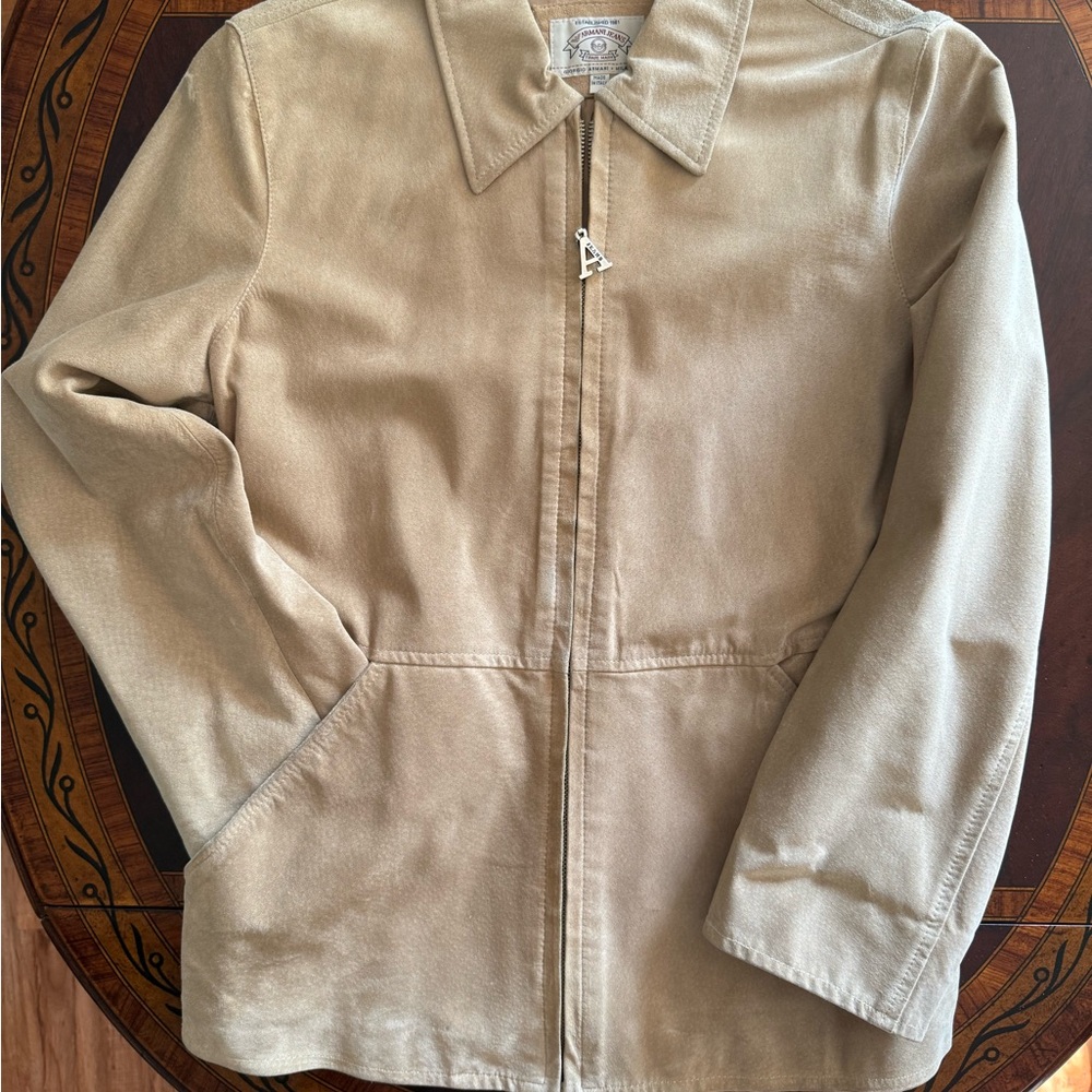Armani Ladies Suede Jacket Size: 8 Tan